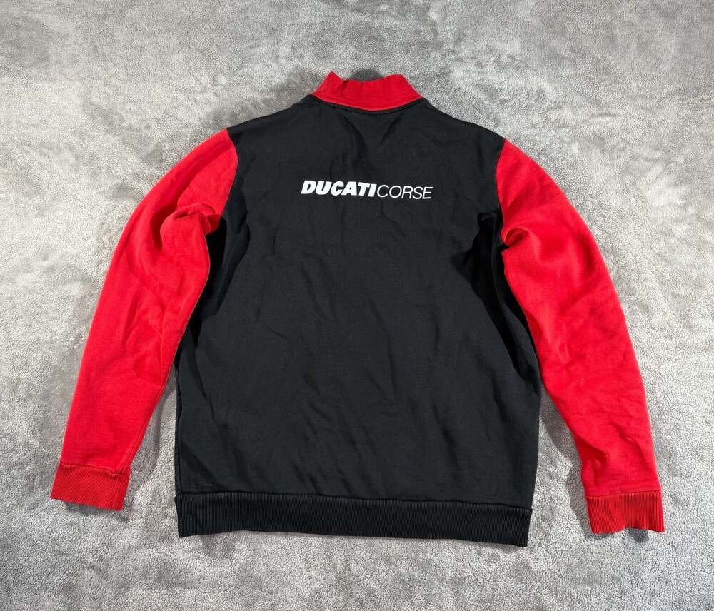 Ducati Corse Men's Color-Blocked Quarter-Zip Pullover Sweatshirt - Picture 6 of 9